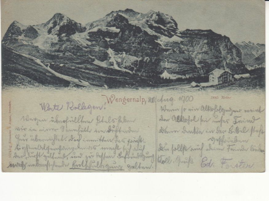 Cartoline postali: Wengernalp 1900 mit Bahnstempel – Usato da Bürglen TG venduto da StampGraf