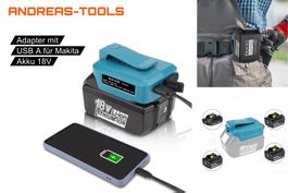 USB-A Akku-Adapter für Makita Li-Ion Akku 14,4V - 18V