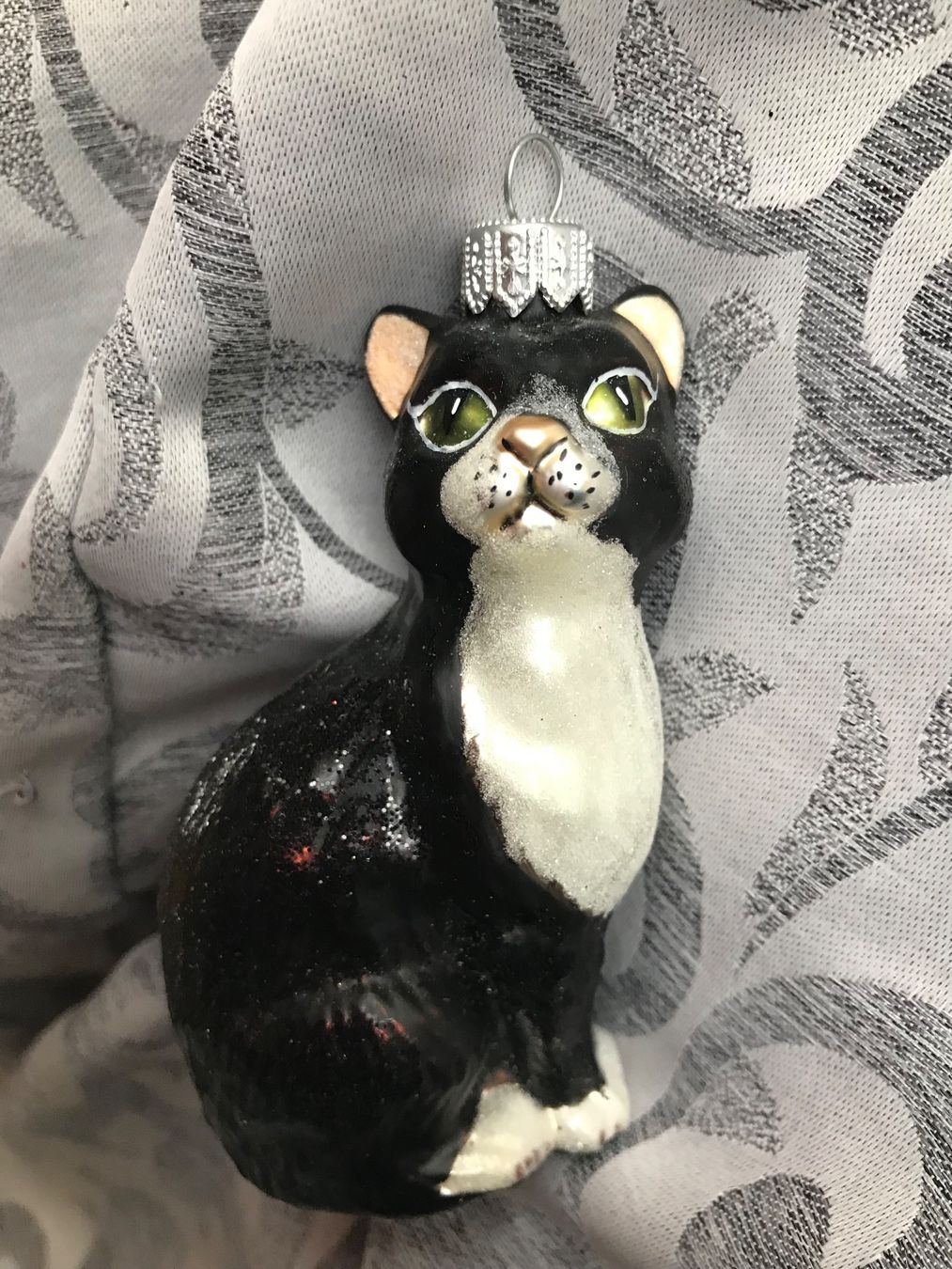 Tutte le decorazioni: Sitzende Katze schwarz Christbaumschmuck – Nuovo e nell'imballaggio originale da Alpnach Dorf venduto da marvo