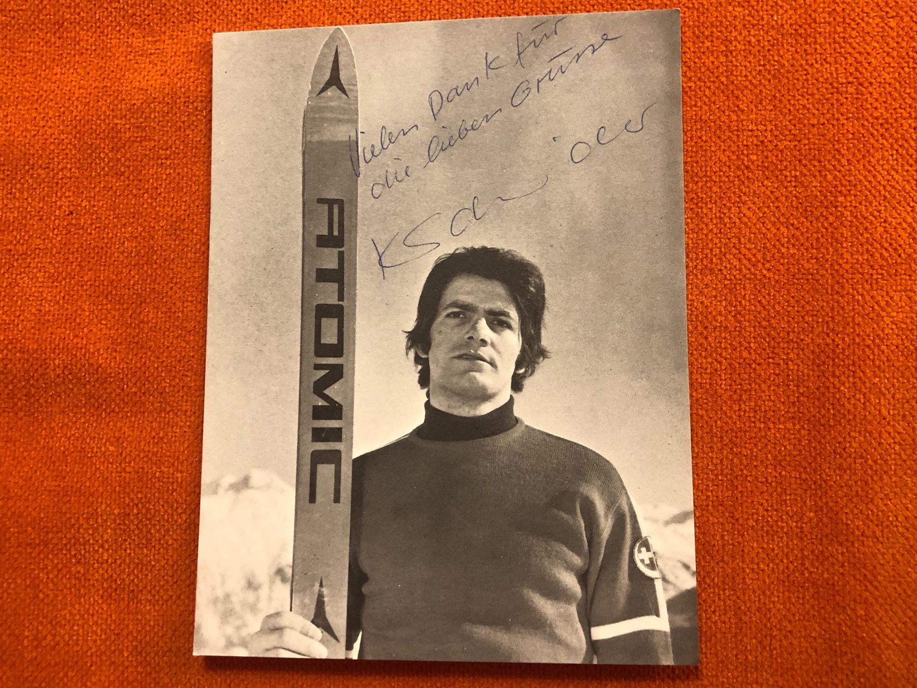 Autografi: Autogrammkarte Skifahrer K. Schneider – Usato da Lufingen venduto da Rac0