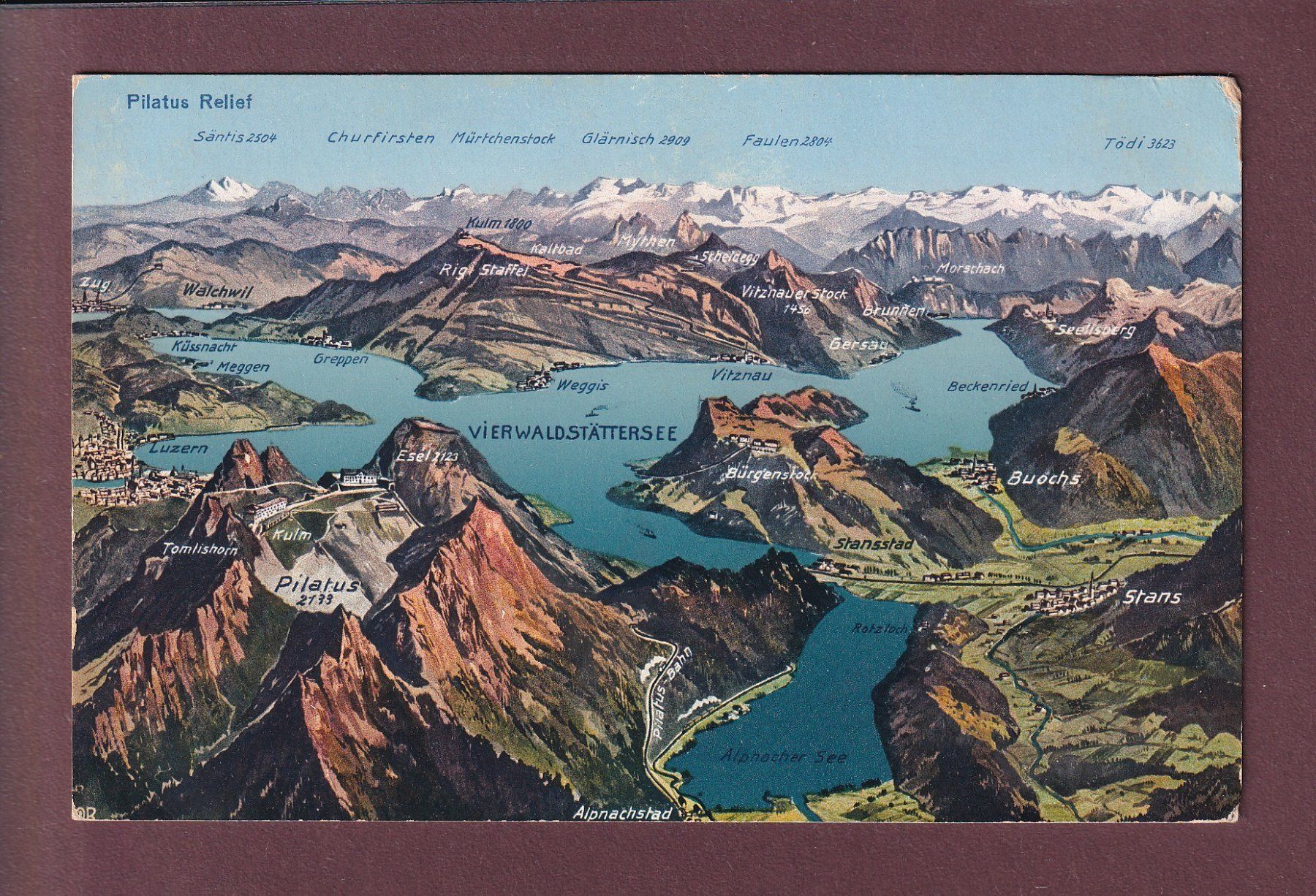 Cartoline postali: PILATUS RELIEF – Usato da Pully venduto da nicecards