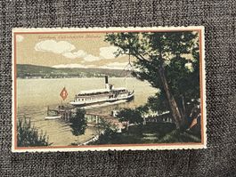 Alte Ansichtskarte Zürichsee, Salondampfer Helvetia TOP!