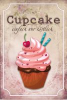 Blechschild-CUPCAKE-EINFACH NUR KÖSTLICH