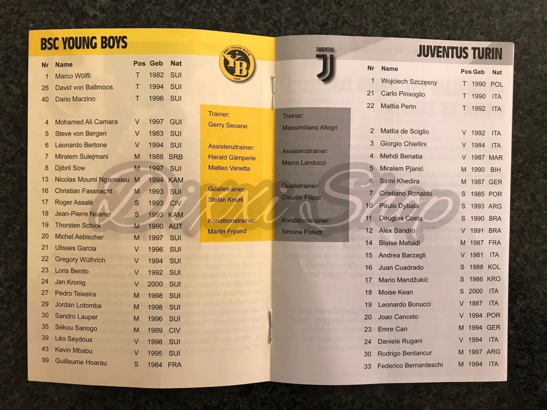 Zeitschriften & Magazine: BSC YB Match-Programm YB - Juventus Turin mit Ronaldo – Neu (gemäss Beschreibung) aus bern von Wankdorf_Retro 1