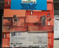 Durable Namensschilder 8121 40x75mm 56 Stück neuwertig PVC