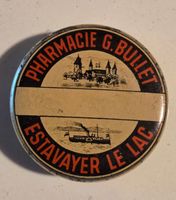 Alte Blechdose Pharmacie G.Bullet Estavayer Le Lac boite