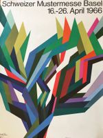 Plakat 50 Jahre Schweizer Mustermesse Basel Original 1966