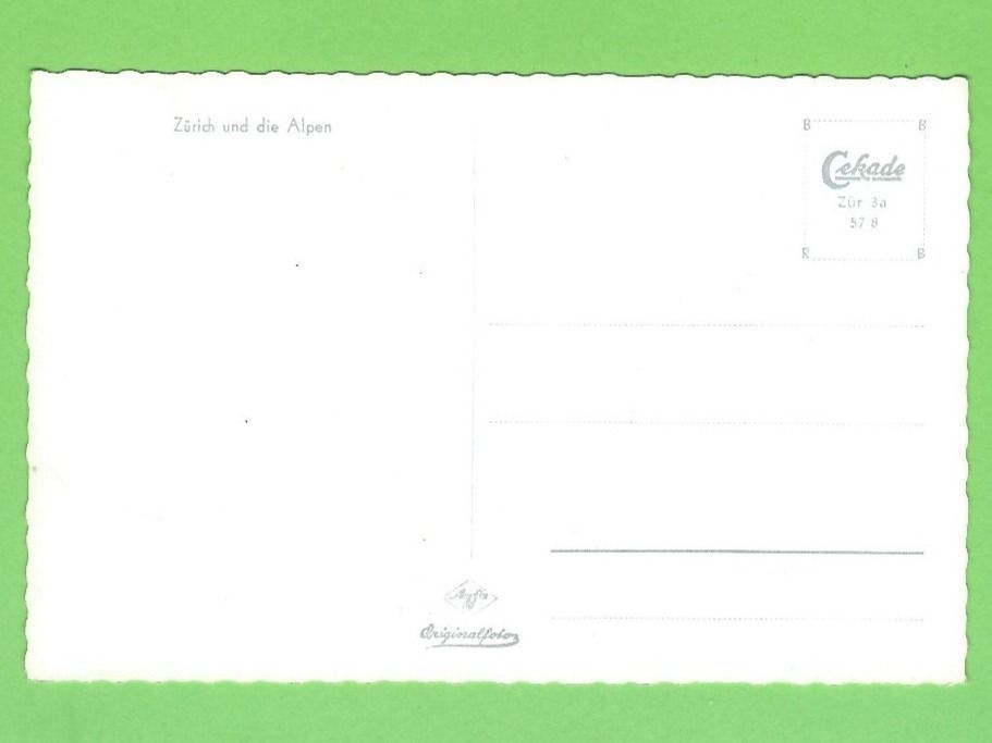 Cartoline postali: Zürich und die Alpen – Usato da Zürich venduto da t24_de 1