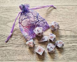 Lot de dés JDR artisanaux neufs