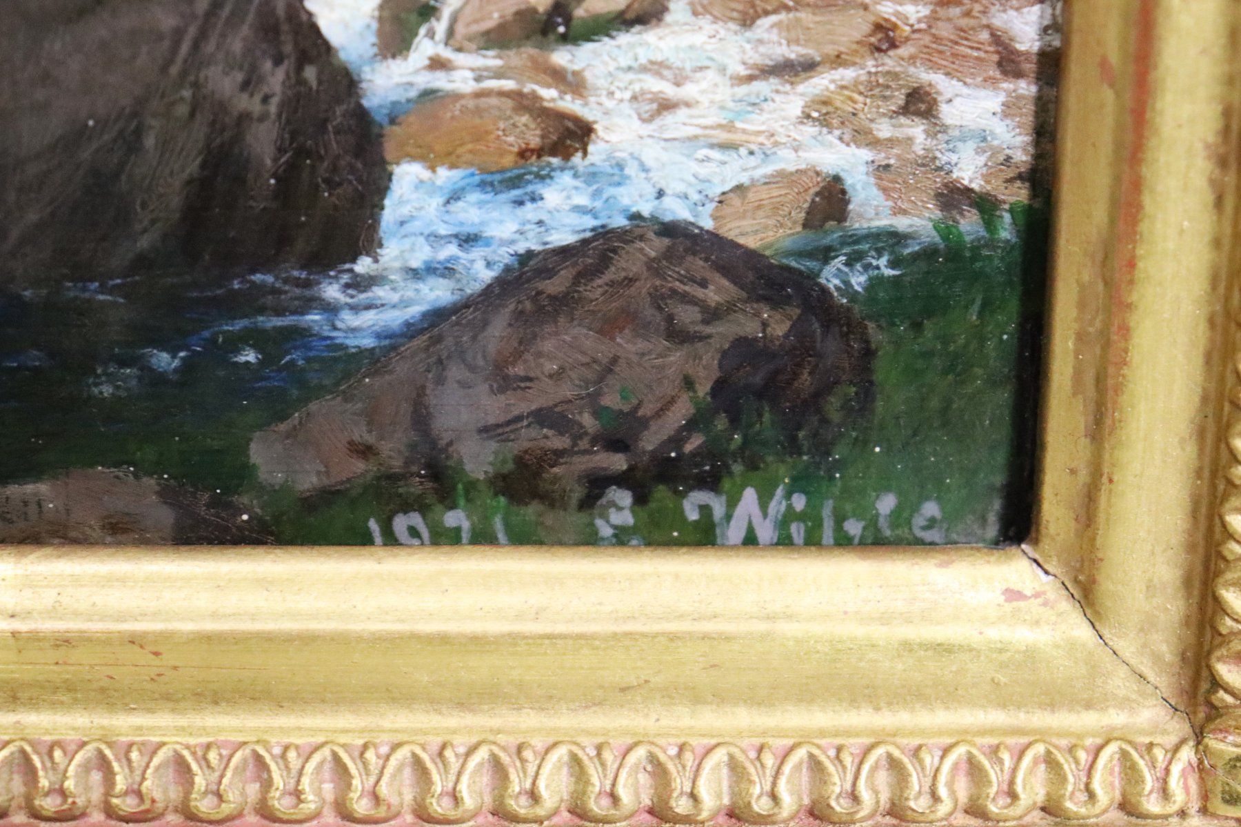 Dipinti: Wunderschönes älteres Gemälde, echt vergoldeter Rahmen. – Usato da Zug venduto da Kunst-Fundgrube 2