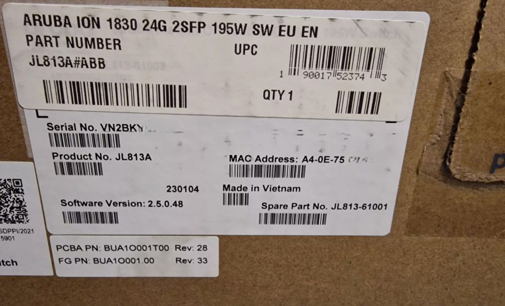 Hewlett Packard Hubs & Switches: Aruba Instant On 1830 24G 12p PoE 195W JL813A – Neu und originalverpackt aus Matran von bcnet_ch 1