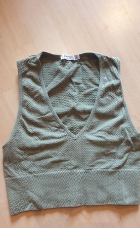 bauchfreies Crop Top (Gr. M) mintgrün
