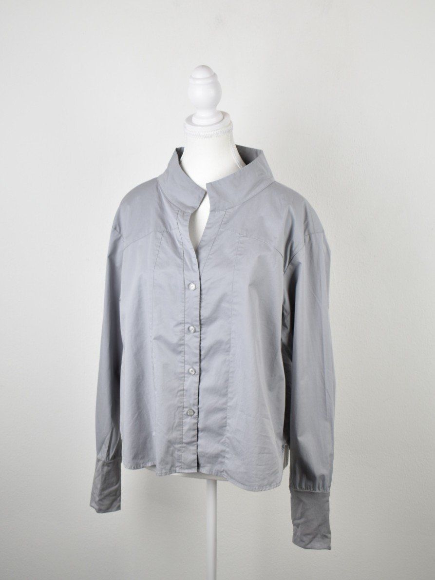 Blusen: Ania Schierholt Bluse, grau, oversized, Gr.36, Baumwolle – Neu (gemäss Beschreibung) aus Nürensdorf von 2ND_STORY 1