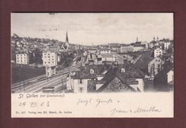 ST. GALLEN - Teil mit Güterbahnhof - 1903