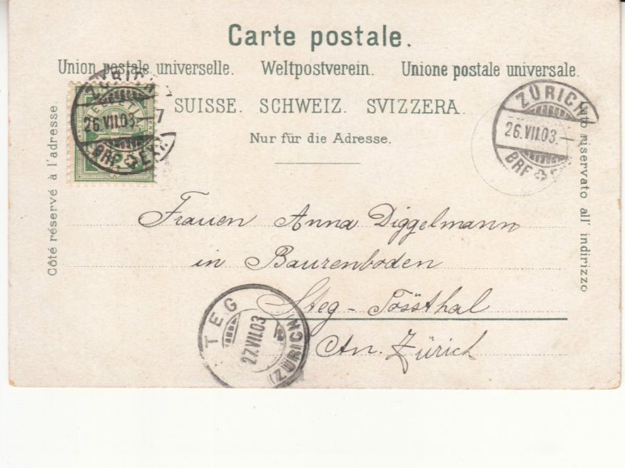 Cartoline postali: Churfirsten 1903 – Usato da Bürglen TG venduto da StampGraf 1