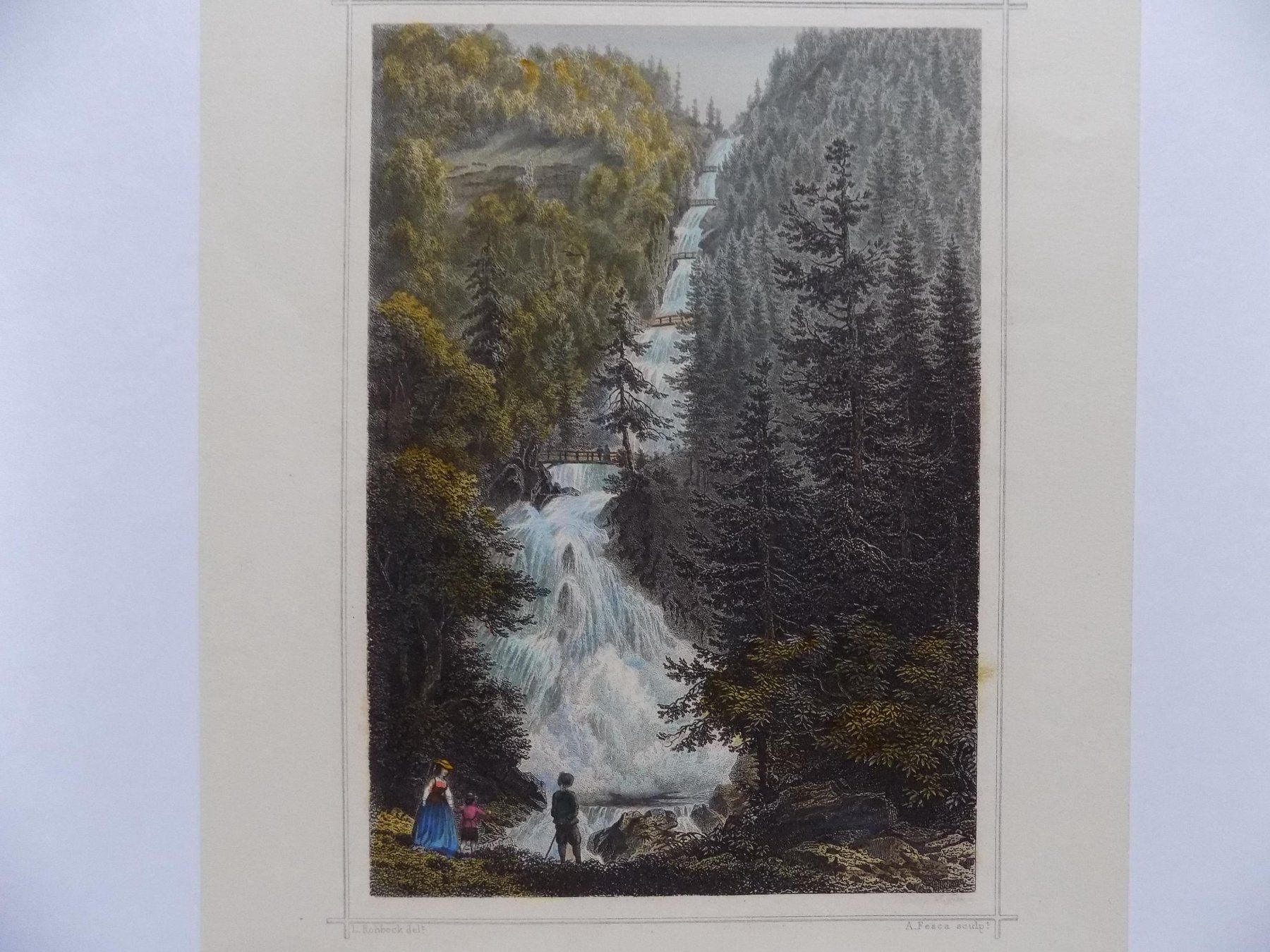Incisioni: Giessbachfall Berner Oberland – Usato da Risch venduto da Antikfee 2