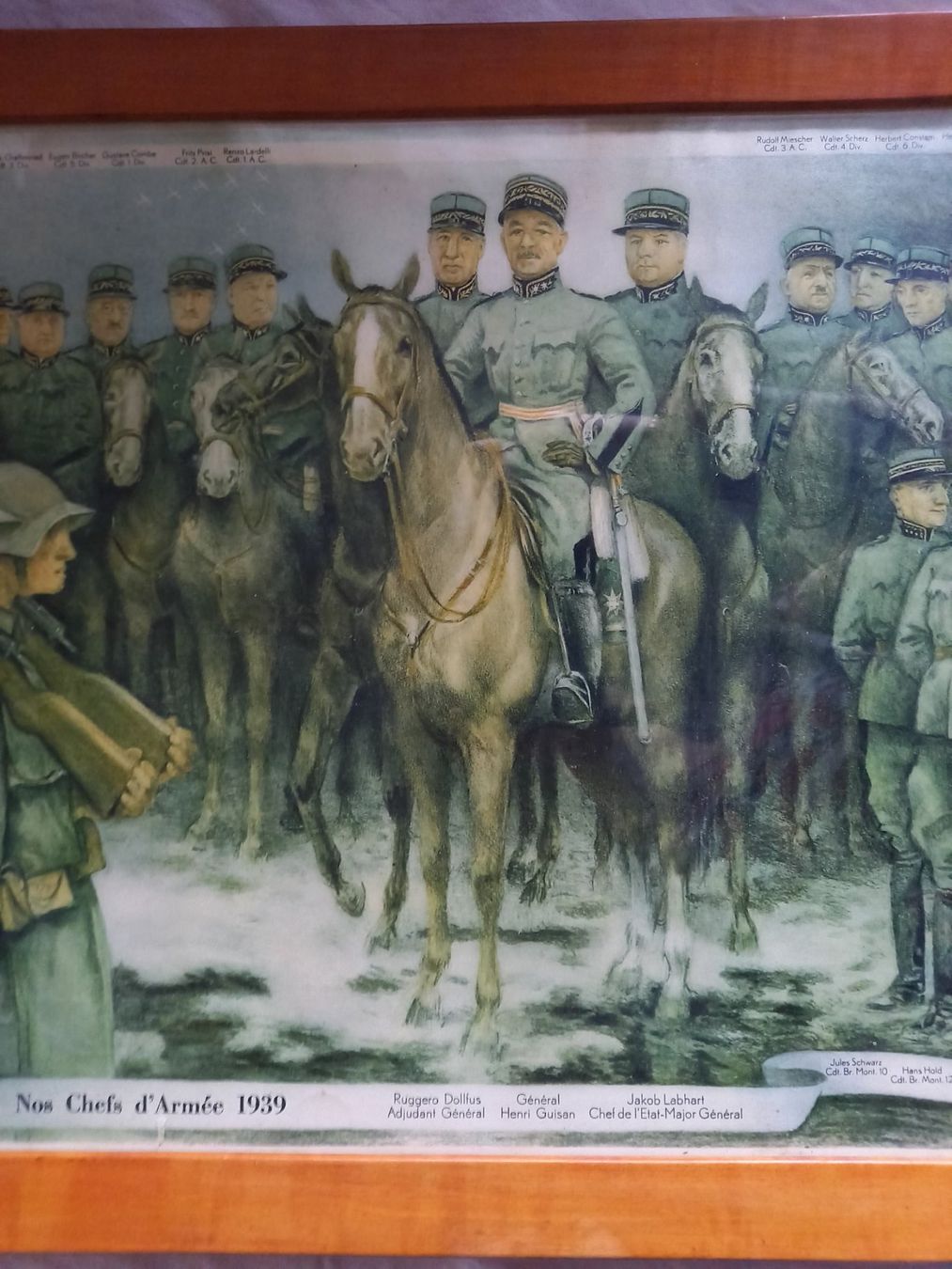 Grafica & Litografie: Lithographie Nos Chefs d'Armée, 1939, sous cadre – Usato da Rossens FR venduto da Souris1 5