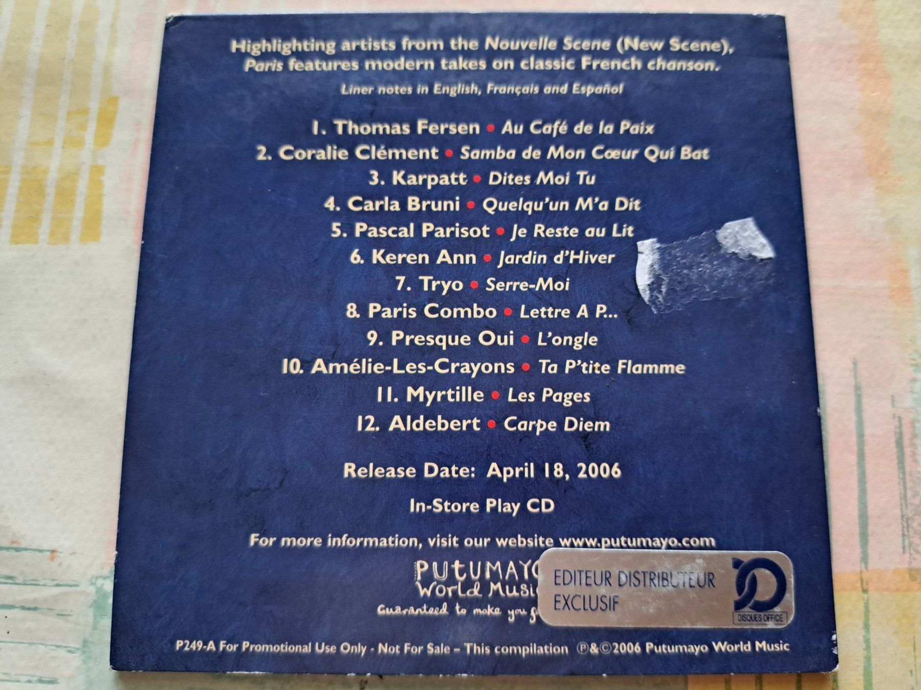 CDs: Cd Digipac - Putumayo presents Paris – Gebraucht aus Pully von bro_n52j 1