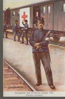 carte postale militaire service sanitaire 1914