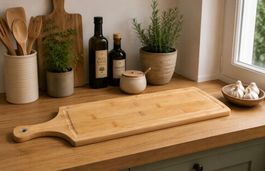 Grande planche à découper en bois Livique 60 cm