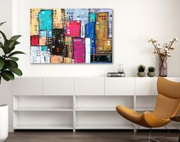 Citylights Pop Art Kunst Downtown Stadt Bild Farben Funky