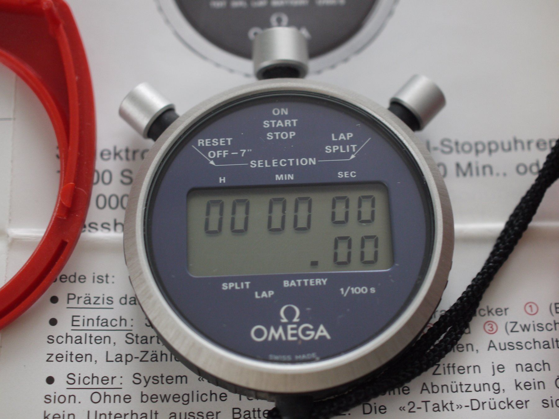 Omega Orologi: Omega Multifuntion LCD Quartz Electronic Stopwatch – Usato da Gross venduto da Retro20 5