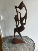 Très belle sculpture en bois de teck signé 