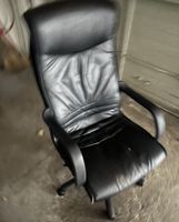Bürostuhl Leder schwarz Gebraucht