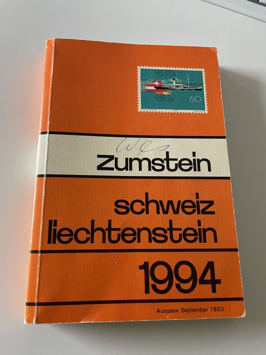 Alle Briefmarken: Briefmarken Katalog Zumstein 1994 – Gebraucht aus Rümlang von euqinom16