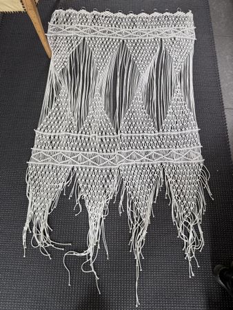 Makramee Vorhang Baumwolle 180x105cm