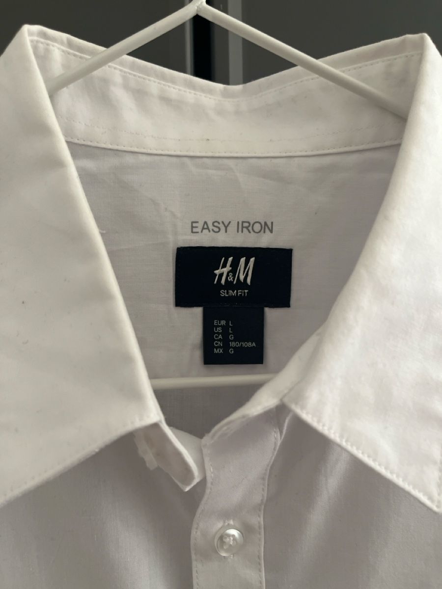 H&M Hemden: Weisses langsrm Hemd Grösse L – Gebraucht aus Luzern von Reto27 1