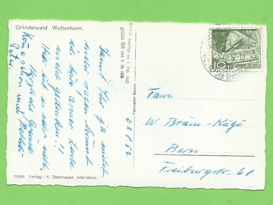 Cartoline postali: Grindelwald - Wetterhorn – Usato da Zürich venduto da t24_de 1