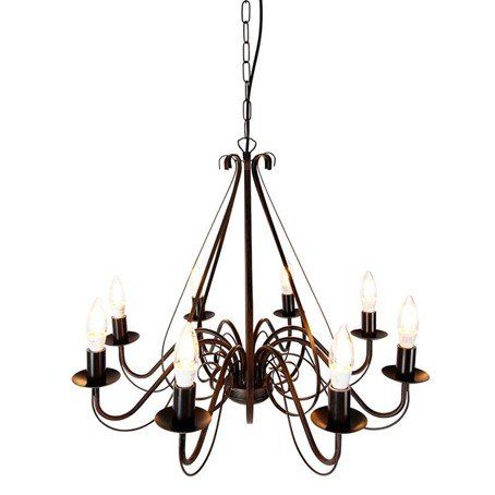 Lustres & lampes de plafonds: Rustikaler Kronleuchter mit 8 Glühbirnen – D'occasion à Wetzikon ZH par Burggeist 3
