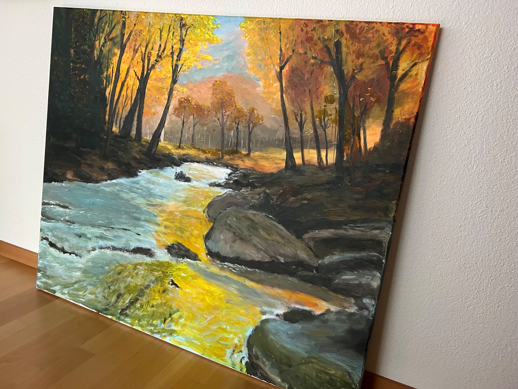 Dipinti: Herbst Landschaft Gemälde 120x100 cm – Nuovo e nell'imballaggio originale da Pfäffikon SZ venduto da Andrei_Moro_Kunst