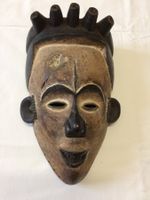 Masque tribal punu Gabon bois sculpté décoratif