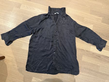 Damen Bluse Zara Home Grau Grösse S/M 100% Seide