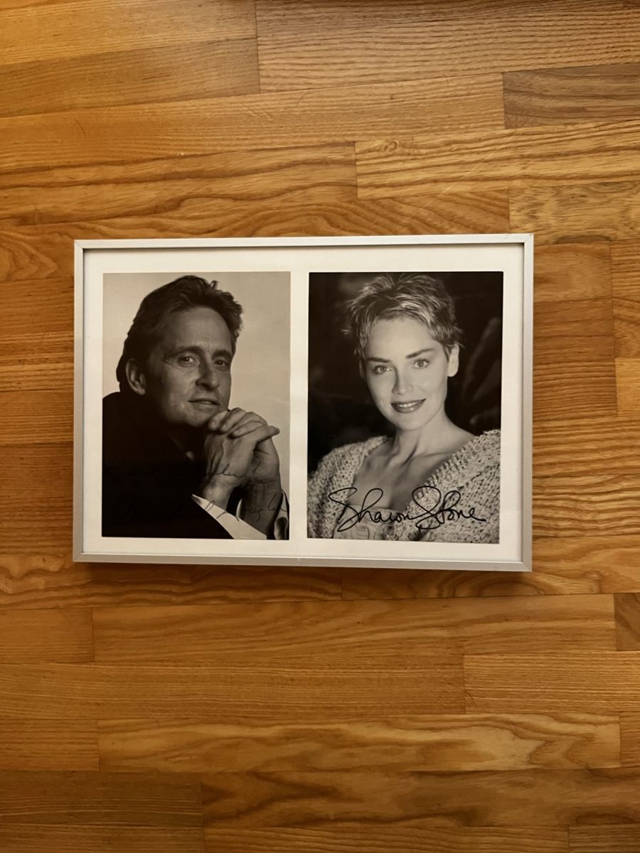 Autografi: Michael Douglas und Sharon Stone Autogrammkarten – Usato da Hüntwangen venduto da konizh01
