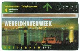 Privat-Telefonkarte Niederlande Rotterdam Hafen ungebraucht