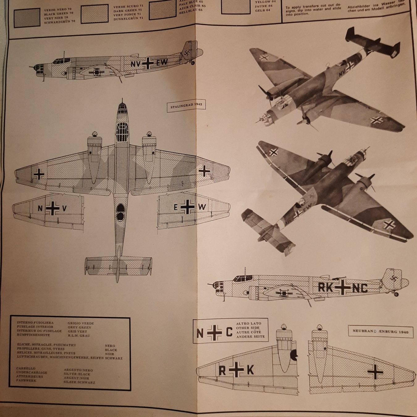 Italeri Kits de montage: 478 ... Junkers Ju 86 E-1 / E-2 ... Italeri 120 – Neuf (Voir description) à Bonstetten par Benibanny59 1