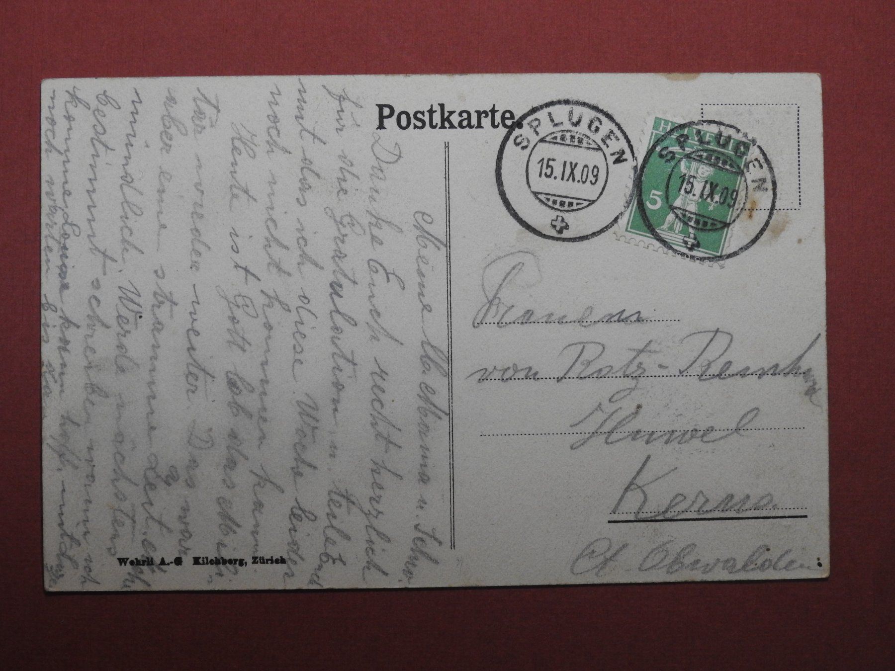 Cartoline postali: Partie aus Splügen Dorf – Usato da Rain venduto da 999-800-K 1