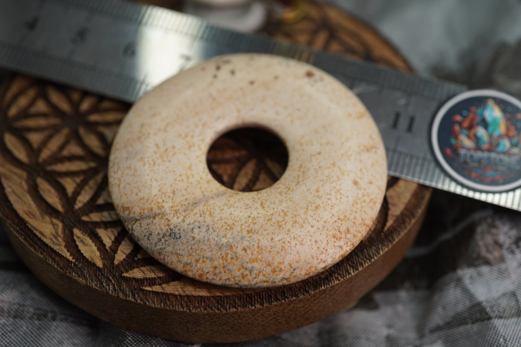 Minerali & Pietre curative: Landschafts Jaspis     ca45mm     Top  Pi Scheibe – Nuovo e nell'imballaggio originale da Eschenbach SG venduto da topstone 3