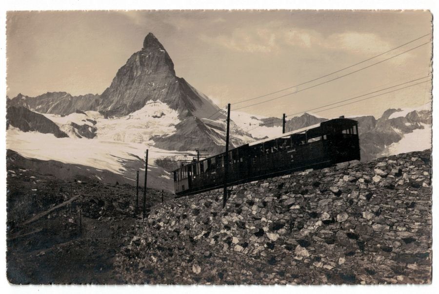 Cartoline postali: Bergbahn Zermatt-Gornergrat um 1925 – Usato da Frauenfeld venduto da POML