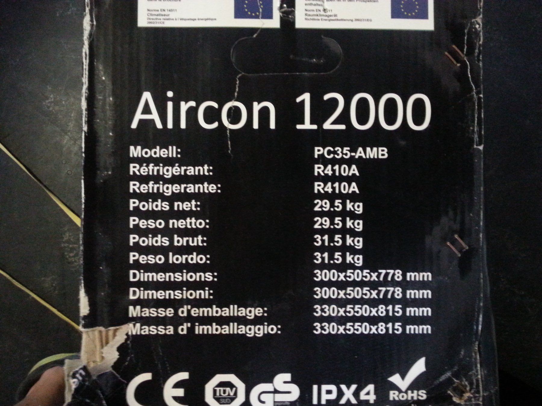 Condizionatori: Aircon 12000 3 in1 PC35-AMB – Nuovo (secondo la descrizione) da Brügg BE venduto da TSP02 5