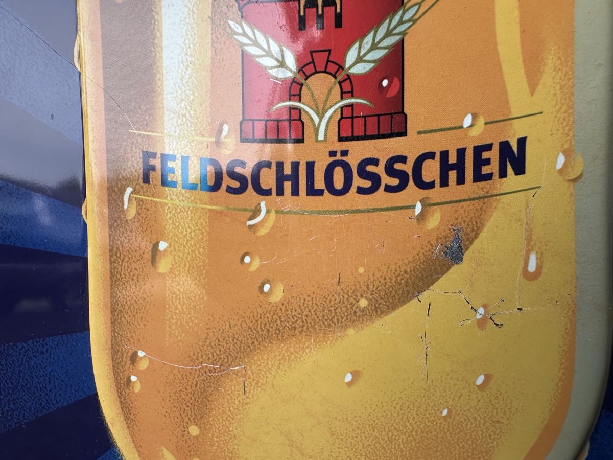Insegne: Feldschlösschen bier Werbung Reklame  – Usato da Reinach AG venduto da rares75 1