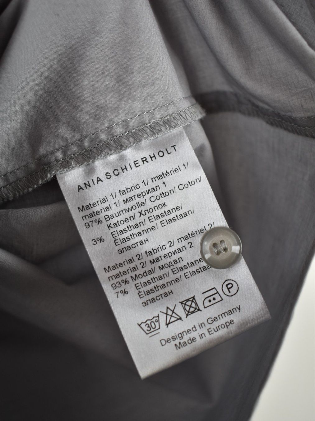 Blusen: Ania Schierholt Bluse, grau, oversized, Gr.36, Baumwolle – Neu (gemäss Beschreibung) aus Nürensdorf von 2ND_STORY 9