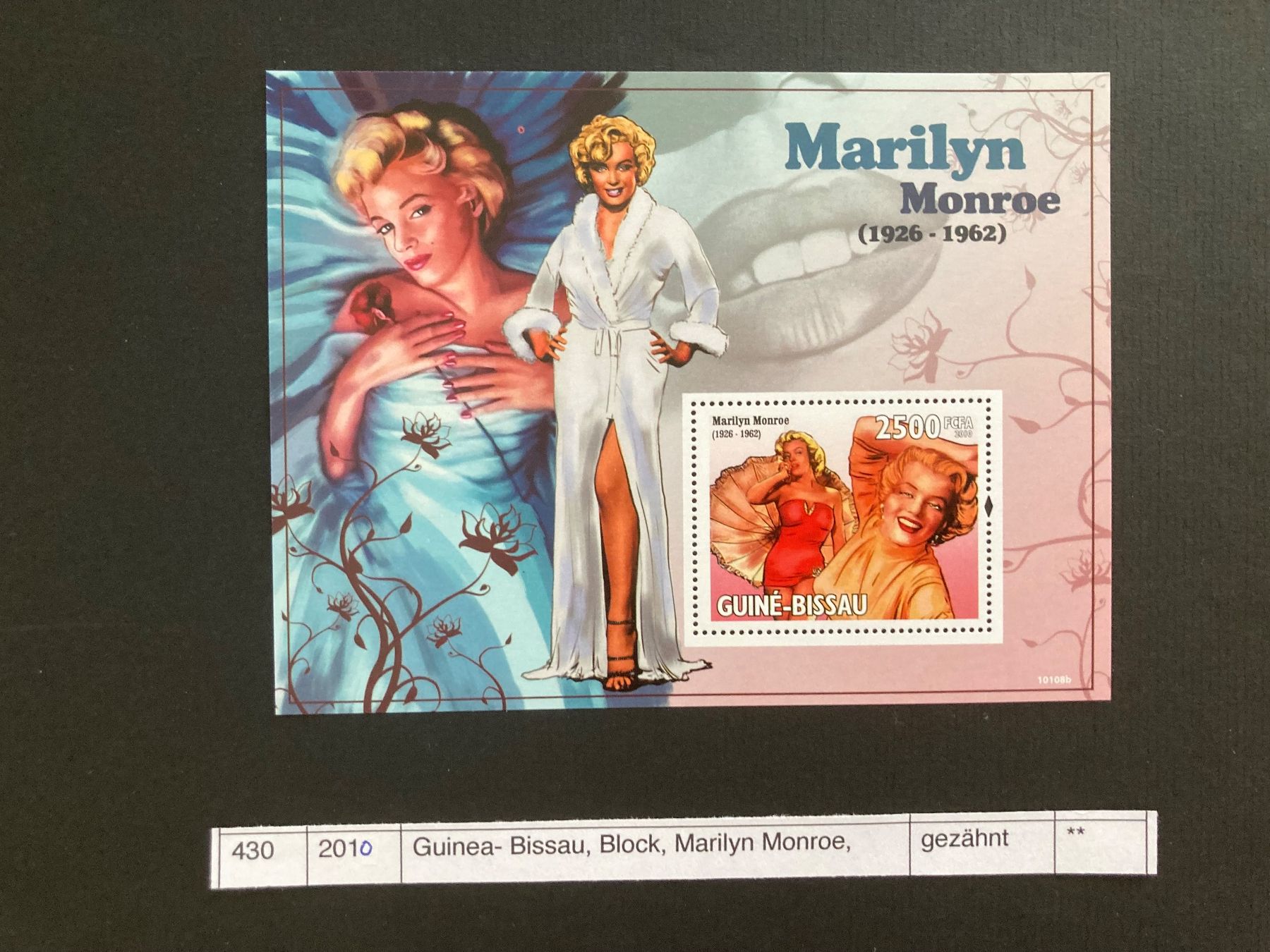Tutti i francobolli: Guinea-Bissau, Block, Marilyn Monroe – Nuovo (secondo la descrizione) da Domat/Ems venduto da Lareina2015