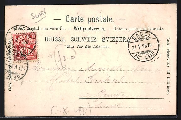 Cartoline postali: Basel, Blick in die Clarastrasse mit Pas – Usato da Berlin venduto da bartko-reher 1