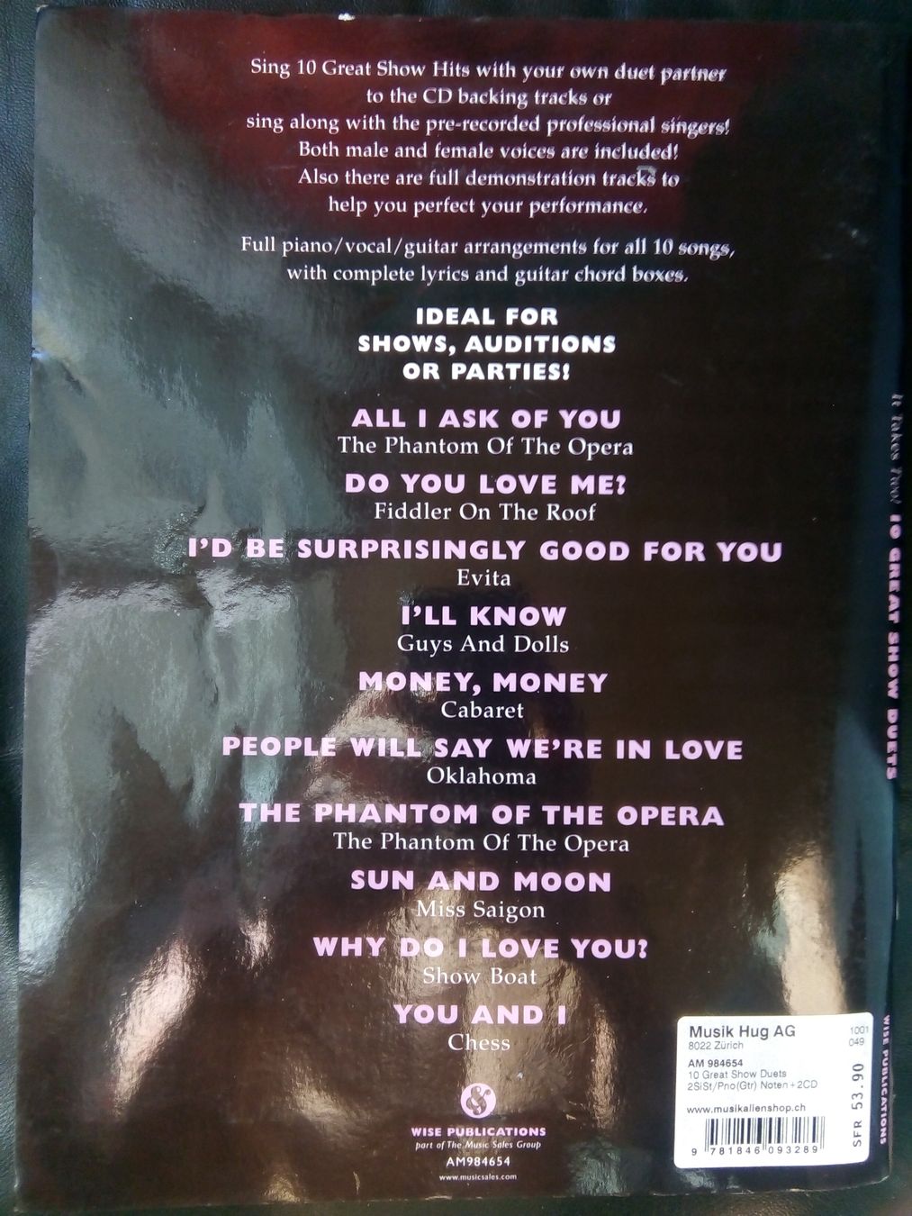 Libri: It Takes Two - 10 Great Show Duets  include 2 CDs   ©'2007 – Usato da St. Gallen venduto da elk2020 9