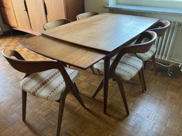 Vintage Esstisch ca. 60er Jahre (ausziehbar)mit 4 Stühlen