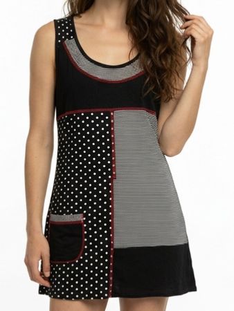 Kleid mit Streifen und Pünktchen, Grösse S